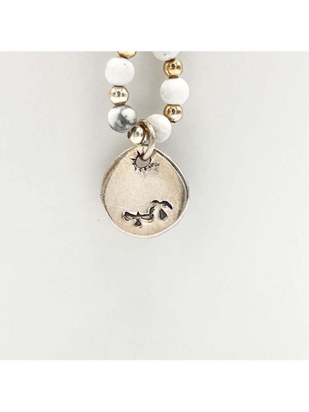 Howlite beads with 925 beads and pendant - Picture 6 of 6